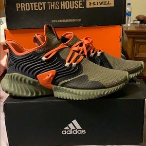 Men adidas AlphaBounce Olive/Team Orange F35394
